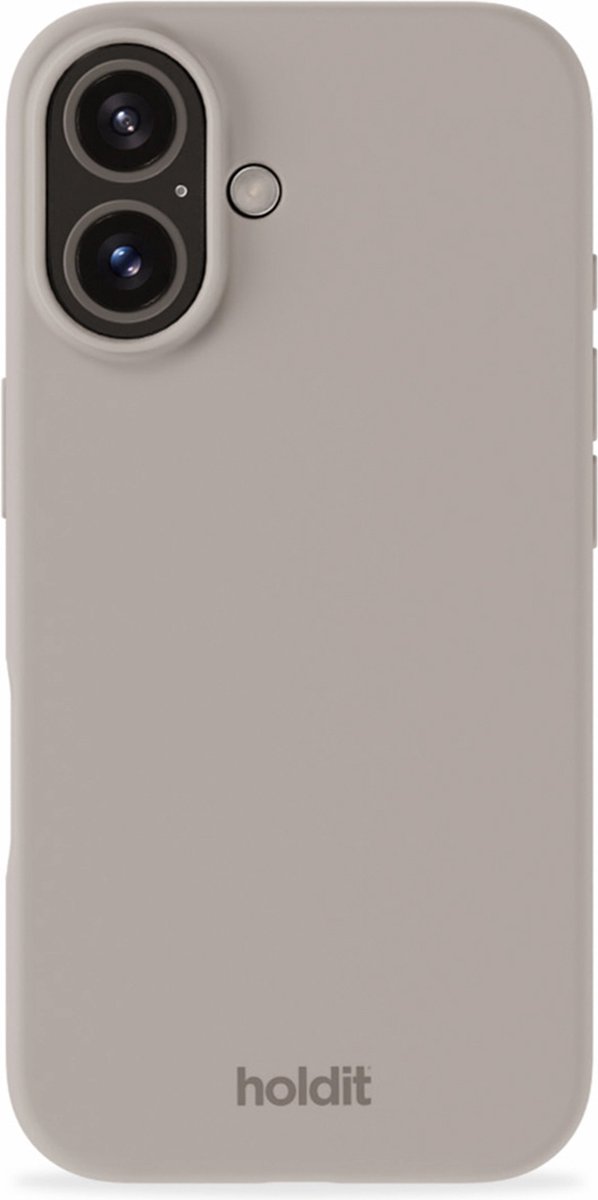 Holdit Silicone Case geschikt voor Apple iPhone 16 - Taupe