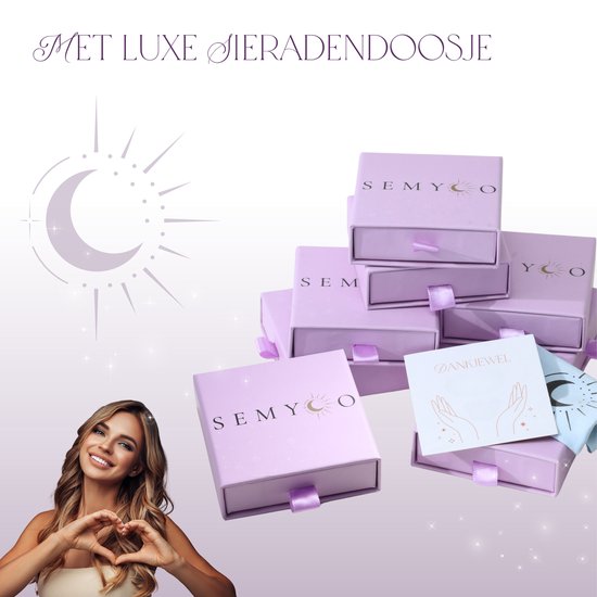 Boucles d'oreilles 20 mm Semyco® Plaqué or 18 carats - Boucles d'oreilles femme couleur or avec diamants zircone - Cadeau pour femme, petite amie, mère, anniversaire - Supernova