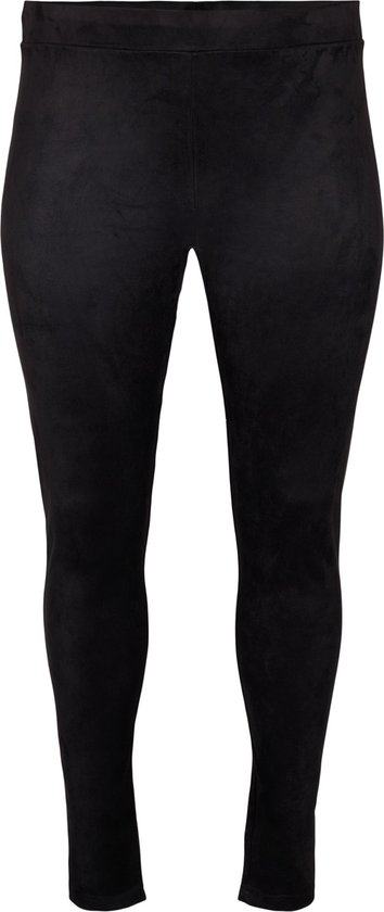 ZIZZI VJULE, FAKE SUEDE, LEGGINGS Dames Legging - Black - Maat M (46-48)