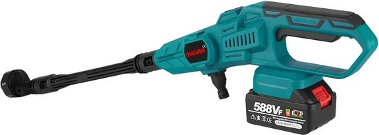 Seastone - Draadloze Hogedrukreiniger - Inclusief 2x Accu - Hogedrukspuit - Auto Wasmachine - Krachtige Koperen Motor - Draagbaar - Multi-Angle Spuitmond