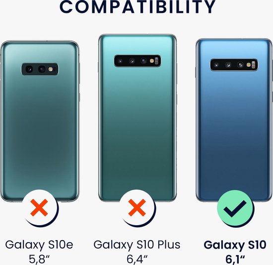 kwmobile telefoonhoesje geschikt voor Samsung Galaxy S10 - Hoesje met siliconen coating - Smartphone case in donkergrijs