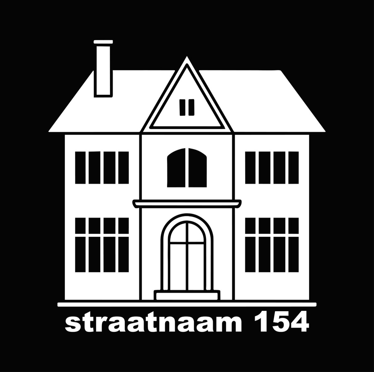 Kliko sticker met straatnaam en huis nummer