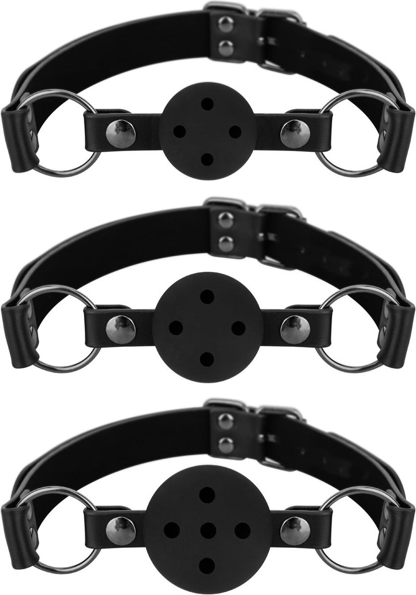 Goedkoopste Bedroom Fantasies - Set van 3 Ball Gags - Zwart