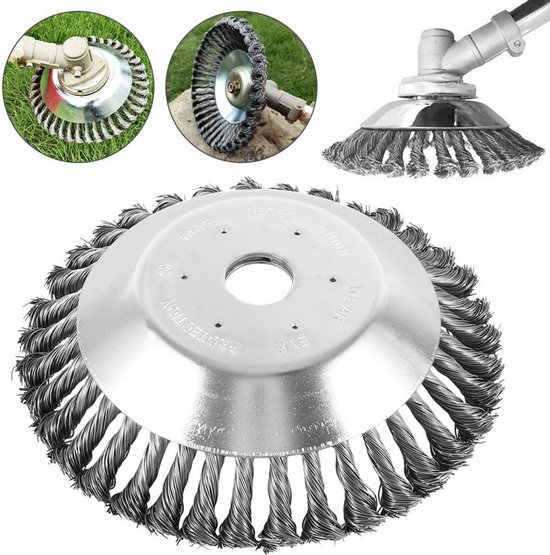 Foto: Onkruidborstel voor bosmaaier universele onkruidborstel grastrimmer voegenborstel staalborstel 200 mm louzir