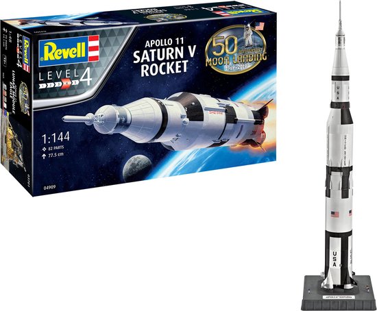 Revell Modelbouwpakket Militaire voertuigen - 04909 Apollo Saturn V Plastic - 1:144 -
