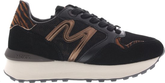 Mexx Sneaker Juju Humper Dierenprint Zwart Dames - Maat 39