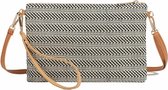 Inovra ® Sac à bandoulière Trendy en osier pour femmes et Filles, petit sac de plage à bandoulière avec longue sangle