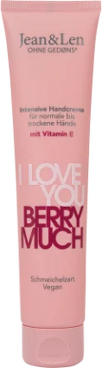 Goedkoopste Jean & Len Handcrème Berry Much - 75 ml | Intensive Handcrème met Vitamine E - Vegan Handcrème - Parabenenvrij - Bessengeur