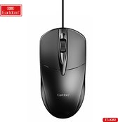 Computer Muis met draad USB A male aansluiting/model ET-KM2/Laptop muis met draad kleur Zwart