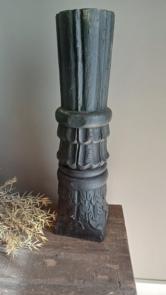 zuil kandelaar robuust zwart 2