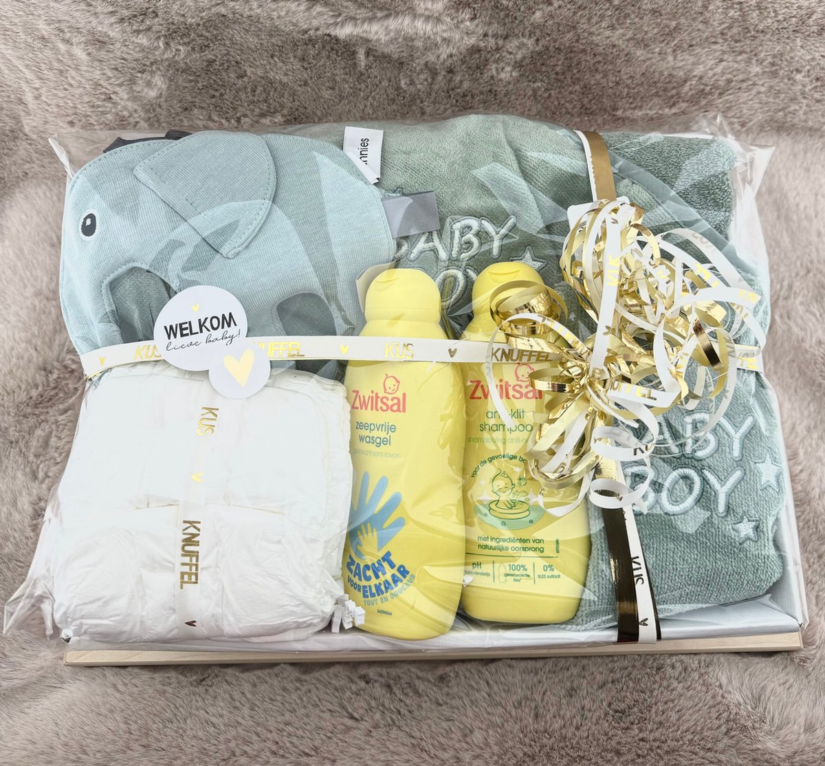 Goedkoopste Baby •Geschenkmand Jongen Zwitsal• - Cadeau voor Mannen - Perfect Gifts