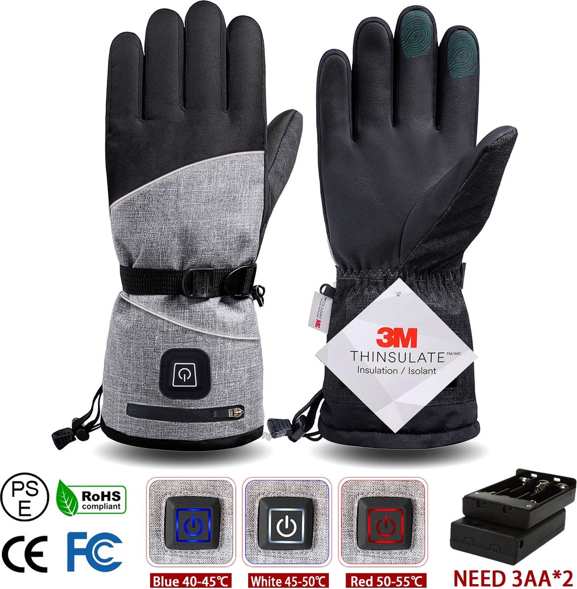 T&L Store® Luxe Verwarmde Handschoenen – Oplaadbaar – Wanten – Elektrisch – Met Verwarming – Voor Dames & Heren – 3 Warmtestanden – Stijlvol