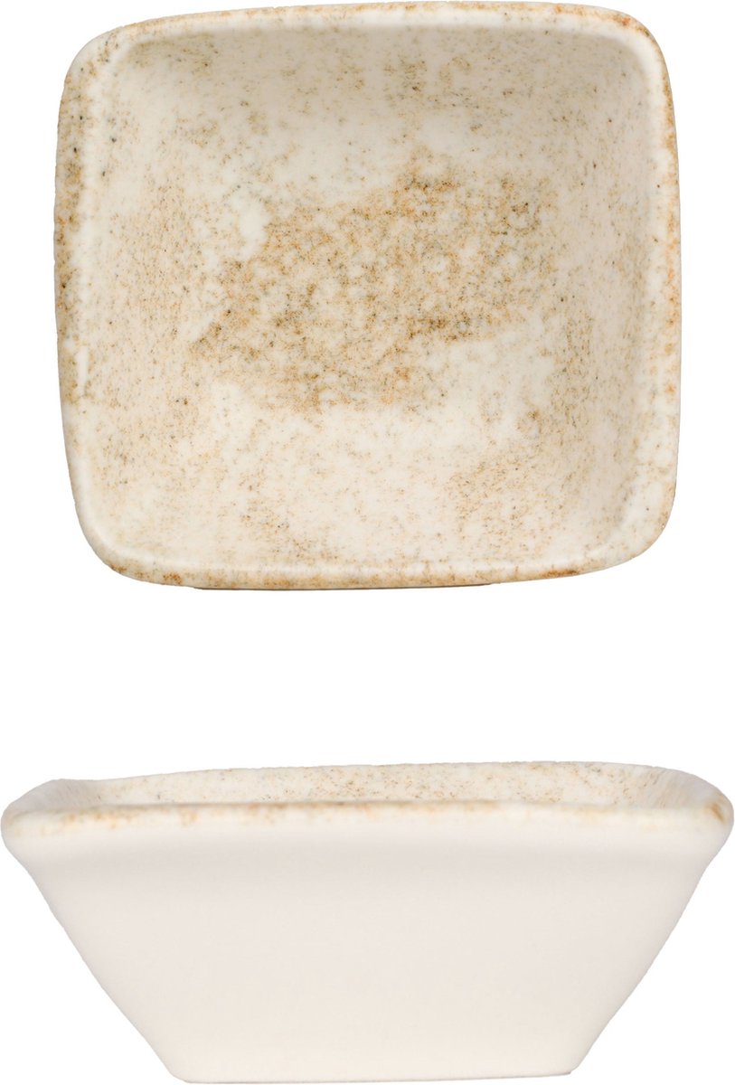 Bonna Serveerschaal - Nacrous - Porselein - 8x8.5 cm - set van 2