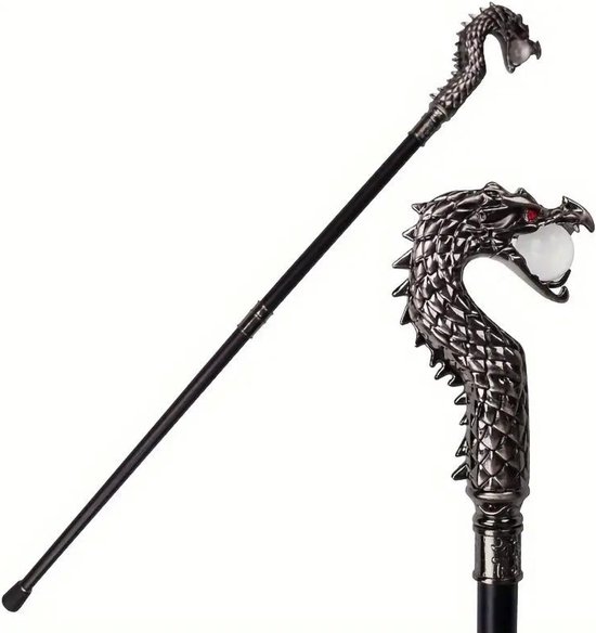 Livano Canne de Marche Pliable - Canne de Marche Pliable - Canne de Marche Pliable - Bâtons de marche Ajustable - Canne de Marche - Homme - Femme - Dragon
