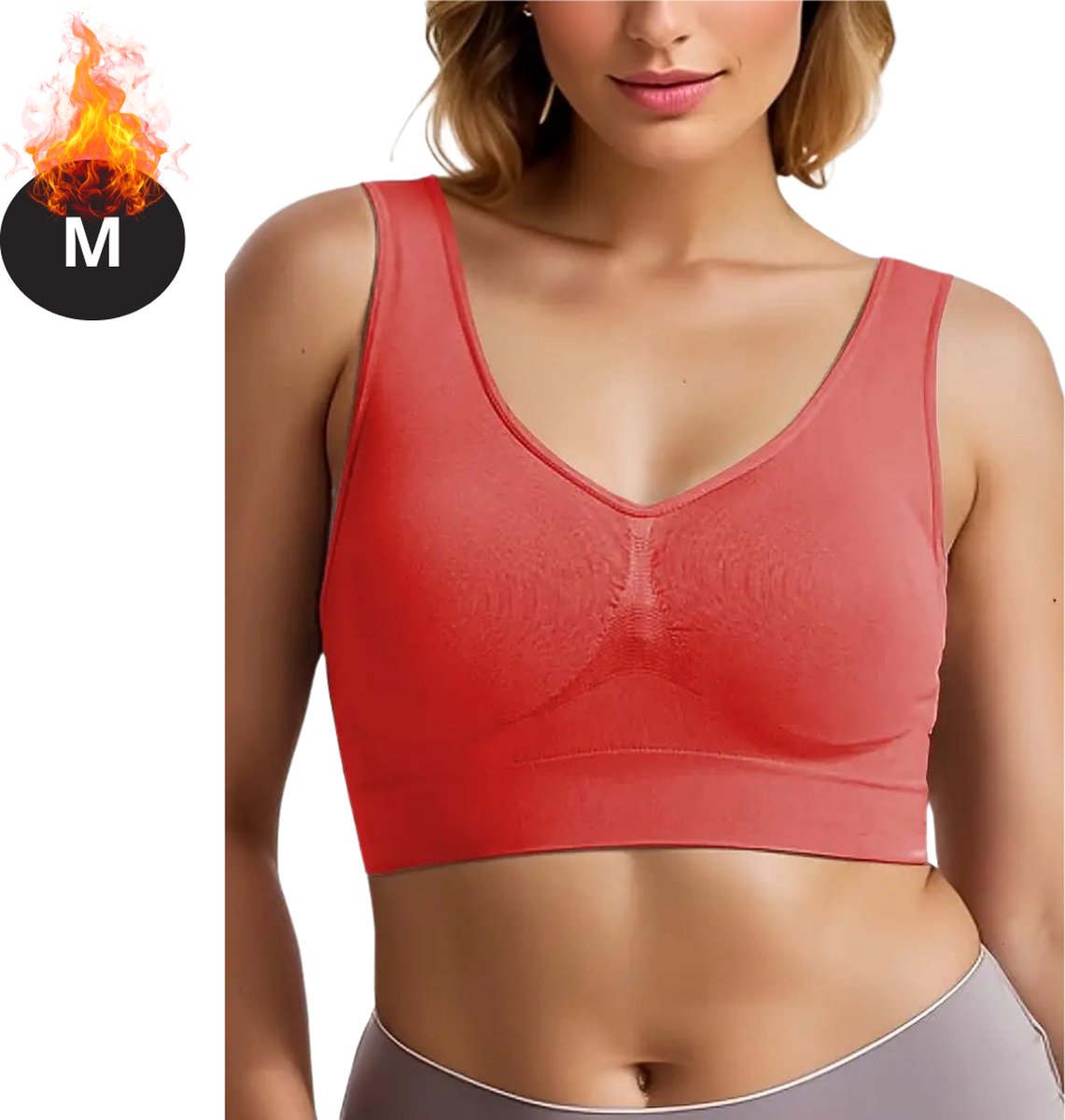 Livano BH Zonder Beugel - Zonder Bandjes - Push-up Bh's - Comfort Beha - Gemengd - Comfortabel - Rood