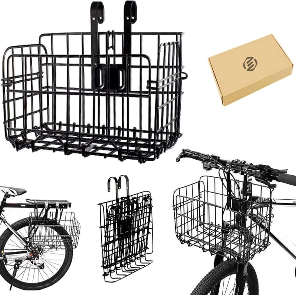 Equivera Fietsbak - Fietsmand - Fietskrat - Fiets Mand - Fietsmanden - Fiets Bak - Fiets Krat