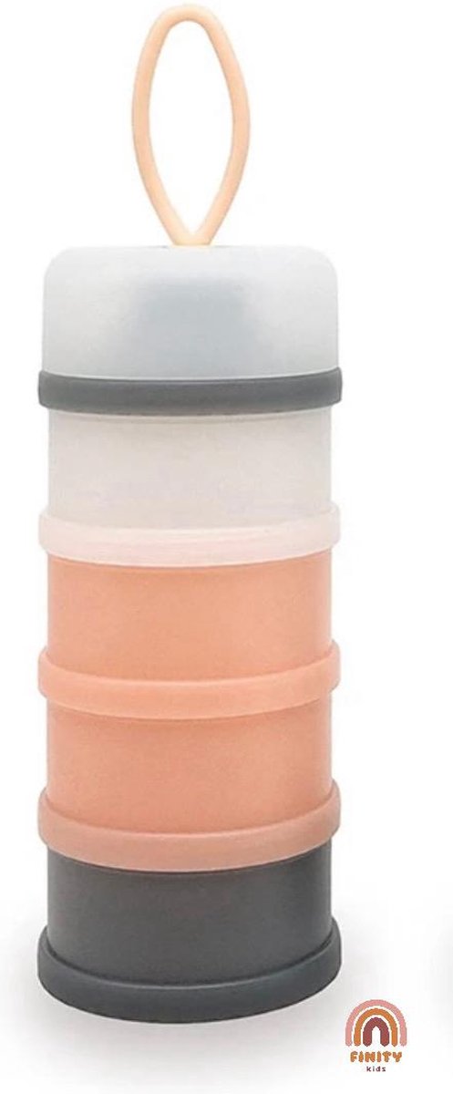 Goedkoopste Kids Finity - Melkpoeder toren - Melkpoeder doseerdoosjes - Melkpoeder bewaarbakjes - 4 laags - Dispenser- BPA vrij - Reisbox - Roze - Proteïne shake - Dieet shake - Brood trommel - Family Favorites - Kraamcadeau