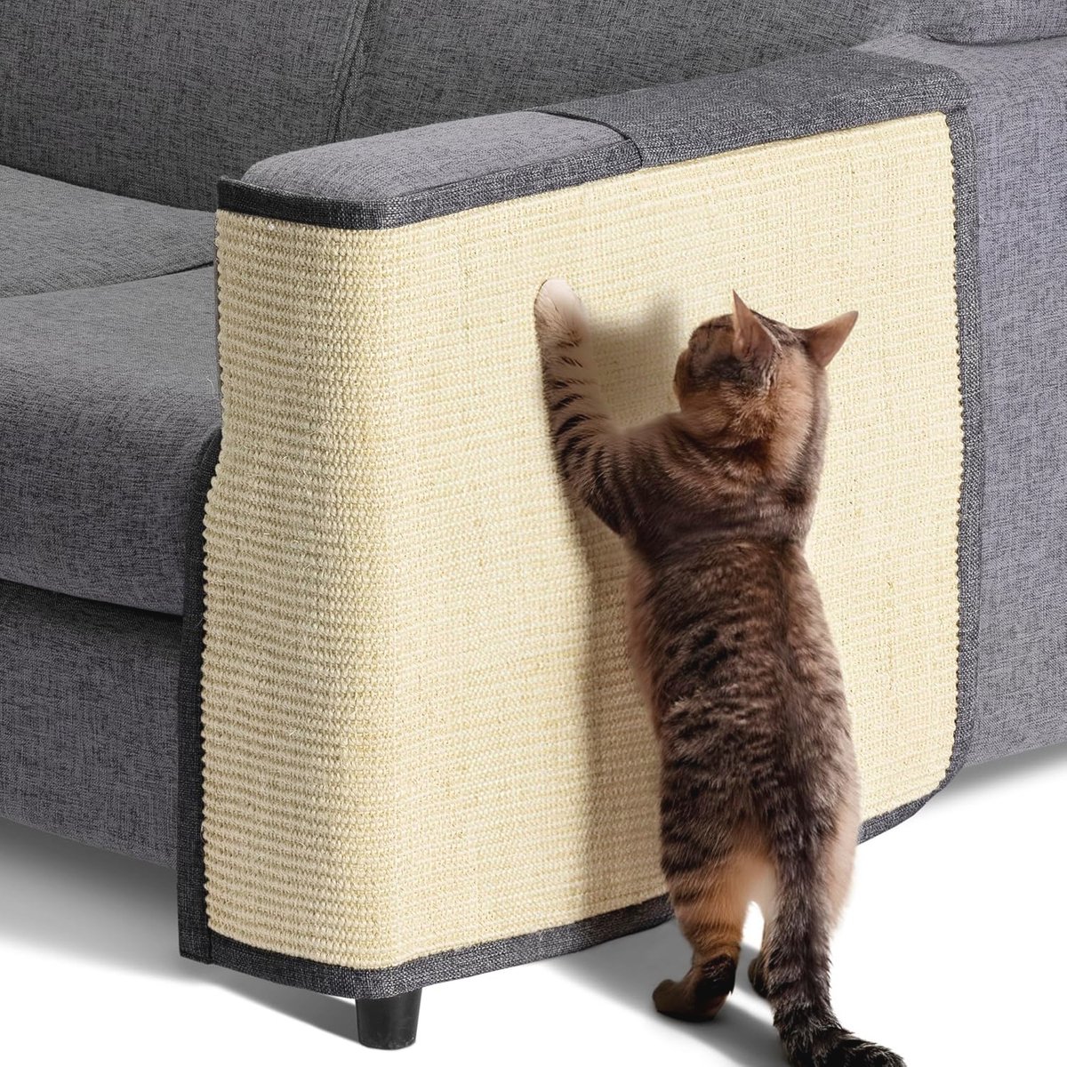 Goedkoopste Katten krabmat voor meubels - Zijkant van banken en fauteuils - Krabbescherming Donkergrijs