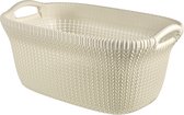 Panier à linge en tricot Curver - 40 L - Blanc Oasis