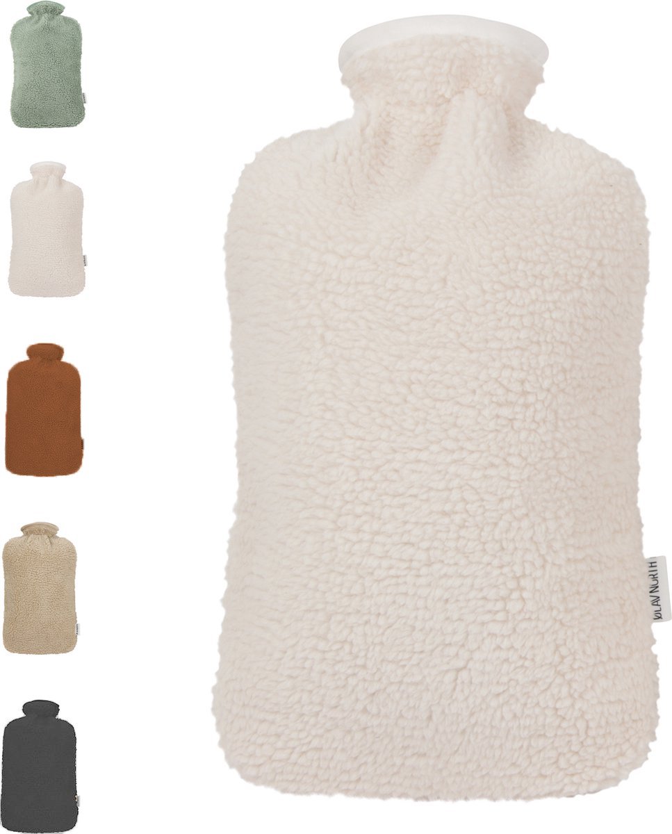 Goedkoopste Ølav North – XXL Kruik met Teddy Hug hoes - Tot 8 uur warmte - Warmwaterkruik - 3.4 liter – Alpine White - Cadeau voor haar, vrouw, vriendin