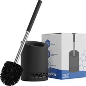EasyPicks Premium WC Borstel - Toiletborstel - Met Houder - Antibacterieel - Met Geur Dispenser - Zwart