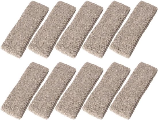 Zweetbanden voor het Voorhoofd, 10 Stuks - Sporthoofdbanden voor Dames en Heren