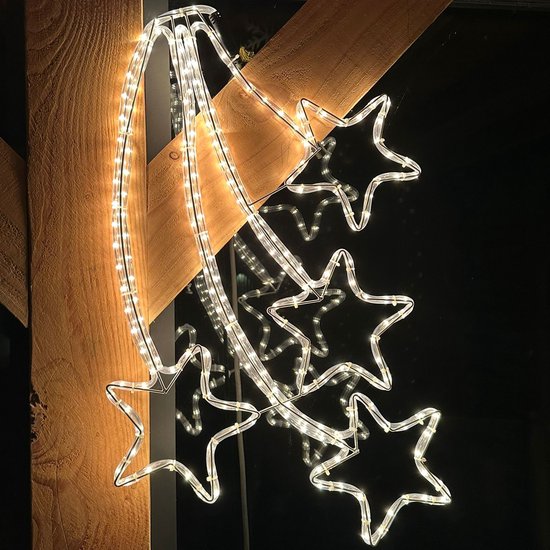 Lichtslang - Kerst raamverlichting Vallende sterren - 72 cm - 216 Lampjes - Kerstverlichting in en outdoor