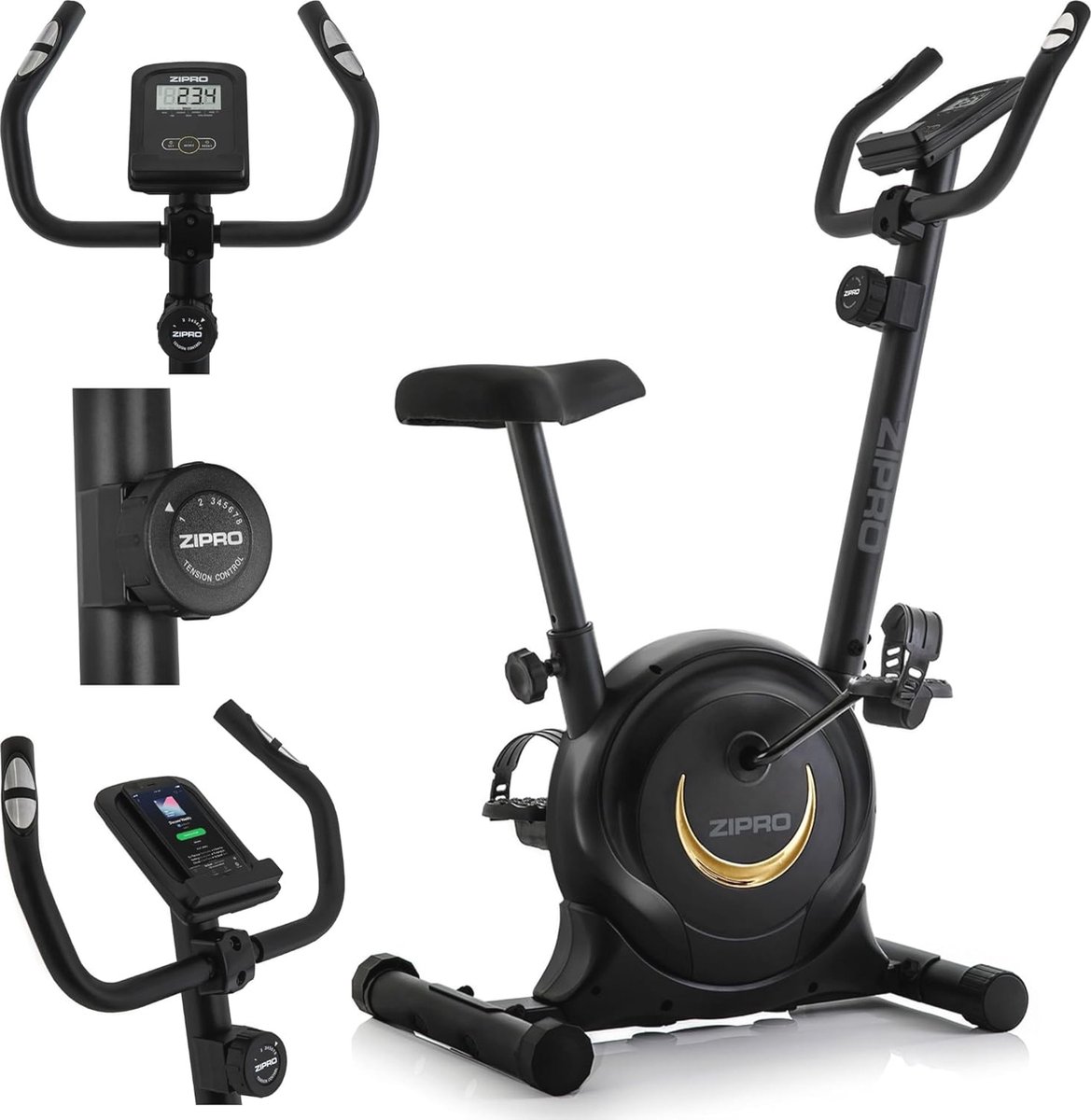 Magnetische Fitnessfiets voor Volwassenen tot 110 kg - Compact en Elegante Ontwerp