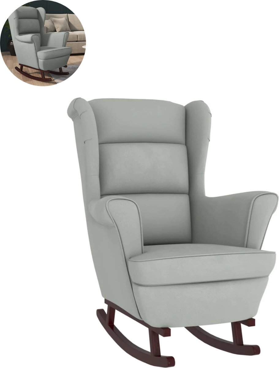 Fauteuil - Relaxzetel - Relaxstoel - Relaxfauteuil - Stoel - Met armleuning - Voor één Persoon - lichtgrijs