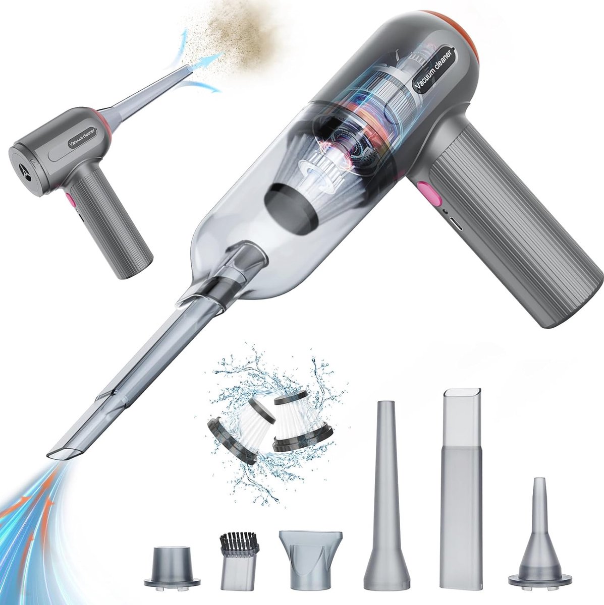 Goedkoopste Krachtige Draadloze Handstofzuiger met 9000PA Zuigkracht - Perfect voor Thuis, Kantoor en Auto