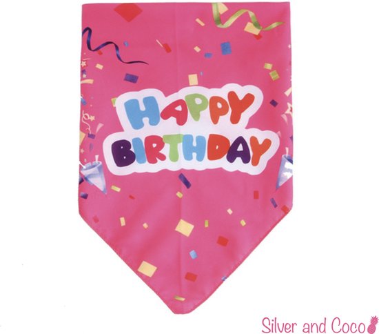 Honden Verjaardagsset – Bandana + Kroon + Hoed – Roze Feestoutfit Voor Kleine & Middelgrote Honden – Geschikt Voor Nekmaat Tot 56 Cm