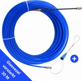 ToolLine® - Professionele - Trekveer 30 meter - 4 mm Glasvezel versterkt nylon - Inclusief kabelbevestiger - Trekveer elektra - Geschikt voor Netwerkkabels - UTP kabel - Coax kabel - Stroomkabel - Audio kabel - Trekveer