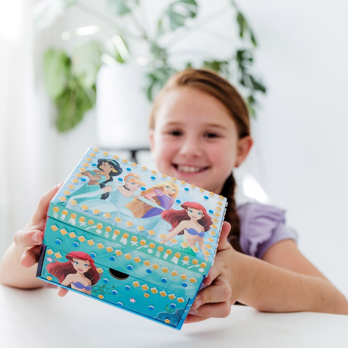 Disney Princess Totum - prinsessen sieraden doosje juwelenkistje versieren met mozaïek - speelgoed meisjes knutselset vanaf 3 jaar — afbeelding 7