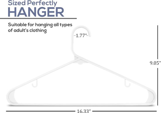 Clorox White Plastic Clothes Hangers – 10 Pack | Ideal for Everyday Standard Use | Two Accessory Hooks | Value Set, 10 Count : Buy Online at Best Price in KSA - Souq is now