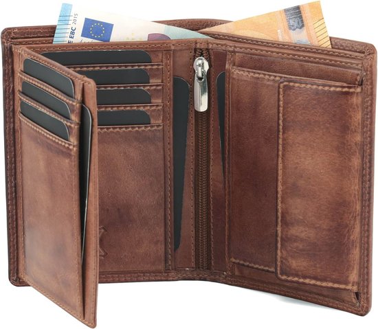 Berliner Bags Vintage Peter Wallet Leather Wallet with TÜV Approved