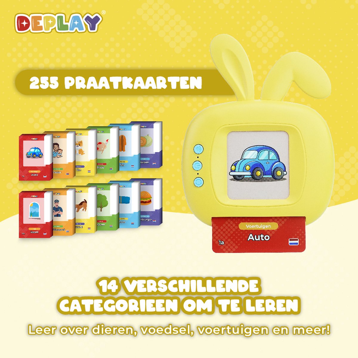 DEPLAY Praatkaarten - Het Spel om Nederlandse en Engelse Woordjes te Leren - Flashcards - Montessori Speelgoed - Educatief Speelgoed — afbeelding 5