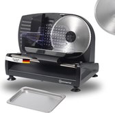 Sommertal Multifunctionele Snijmachine AS190 DUAL – 200W, RVS Mes met Gegolfde en Gladde Snede, Elektrische Snijmachine voor Brood, Kaas, Vlees, Dikte Verstelbaar (0-15mm)