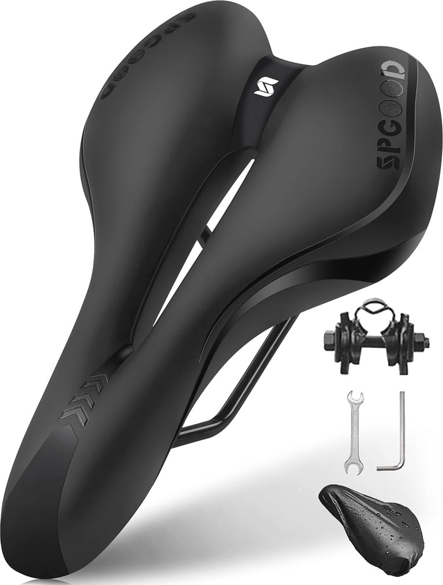 Comfortabel Ergonomisch Fietszadel voor Dames en Heren - Breed, Zacht en Waterdicht
