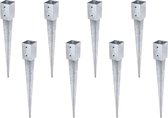 Bol.com Alberts 8 x inschroefmof voor ronde of vierkante houten palen thermisch verzinkt 91 x 91 mm totale lengte 900 mm aanbieding