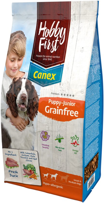 Hobbyfirst Canex Puppy-Junior Grainfree Eend - Hondenvoer - 3 kg