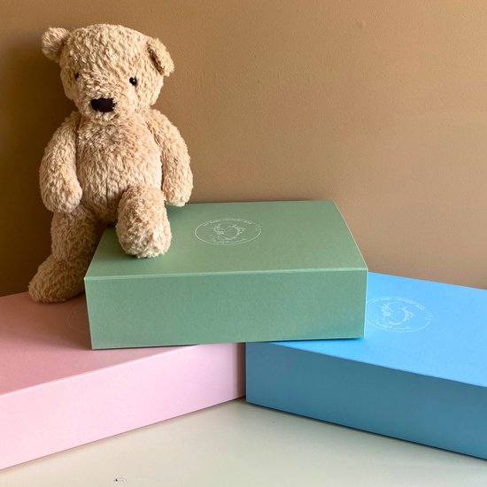 Gepersonaliseerde My Baby Memory Box blauw | 30-delige Baby Herinneringendoos | Kraamcadeau met naam | Baby Geschenkset | Persoonlijk cadeau jongen — afbeelding 3