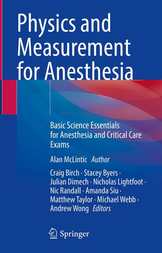 Physics and Measurement for Anesthesia - cover