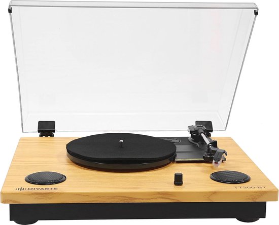 ION Audio Luxe LP – Bluetooth Vinyl Platenspeler met luidsprekers, USB-conversie, platter van volledige grootte, auto-stop, hoofdtelefoonuitgang en 3 snelheden,Espresso