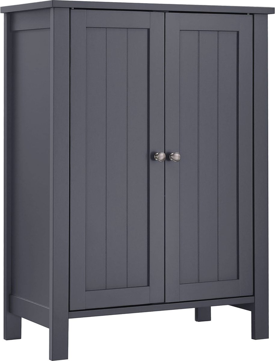 Goedkoopste Badkamermeubel op Poten - Ruimtebesparende Opbergkast met Verstelbare Planken 30 x 60 x 80 cm - Grijs
