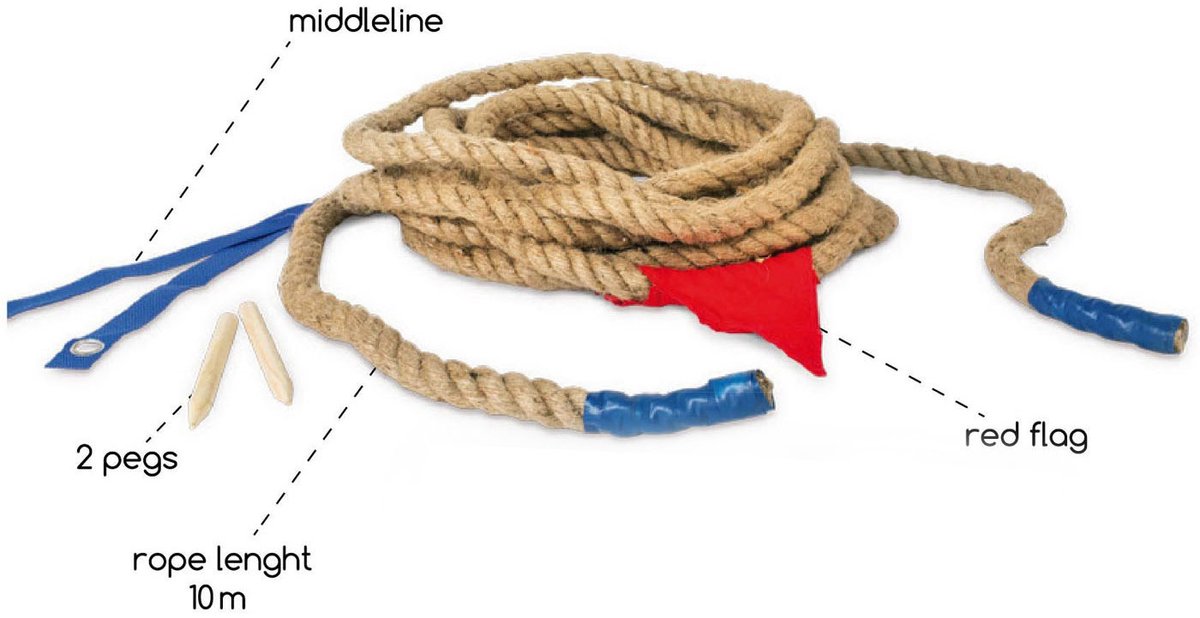 BS Toys Touwtrekken – 10 Meter Lang Touw met Opbergtas – Sportief Buitenspel voor Kinderen vanaf 6 Jaar — afbeelding 2