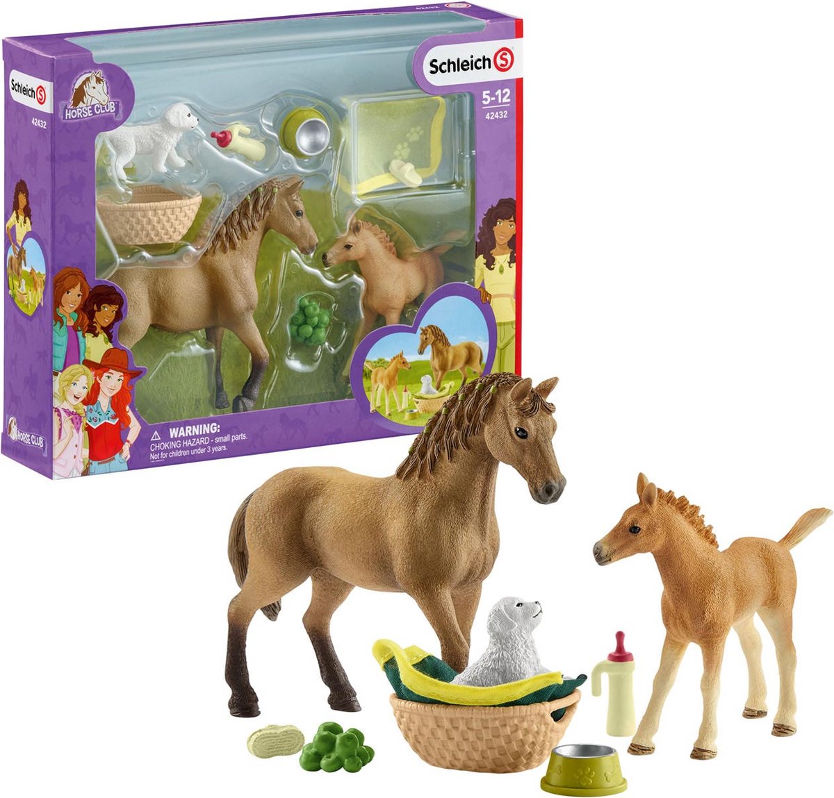 schleich HORSE CLUB Speelfigurenset - Sarah Zorgt voor de Jonge Dieren - Kinderspeelgoed voor Jongens en Meisjes - 5 tot 12 jaar - 9 Onderdelen - 42432 — afbeelding 10