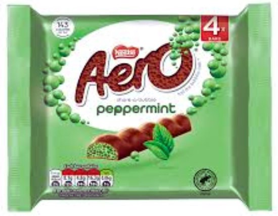 Foto: Nestle aero peppermint 4 in a pack pepermunt chocolade engeland england 