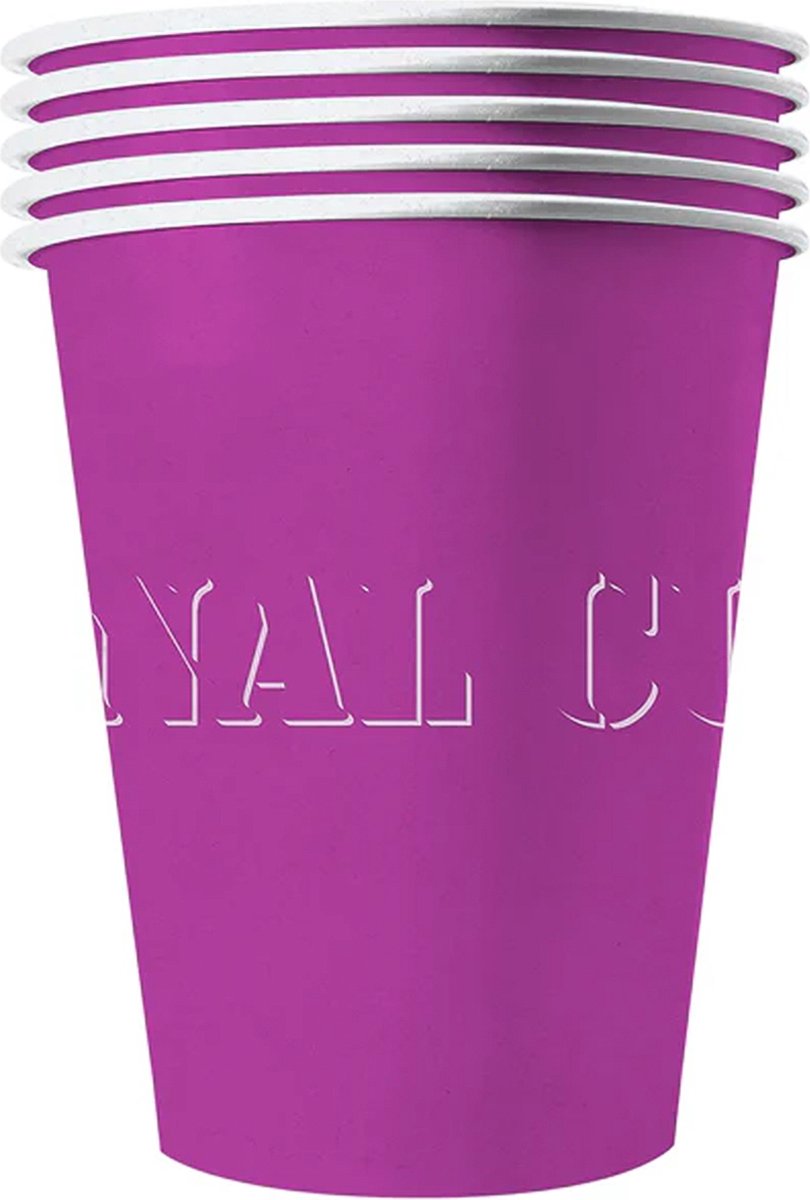ORIGINAL CUP - 20 Amerikaanse paarse recyclebare kartonnen bekers 53cl