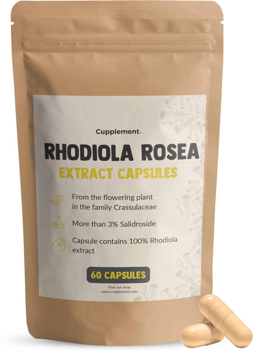 Goedkoopste Cupplement Rhodiola Rosea 500MG 60 Vegan Capsules – 3 Rosavins – Natuurlijke Adaptogeen voor Focus, Energie & Stress – Laboratoriumgetest – Past Door Brievenbus – Geen Poeder – Rozewortel – Nootropic Superfood Supplement – 30 Dagen Voorraa