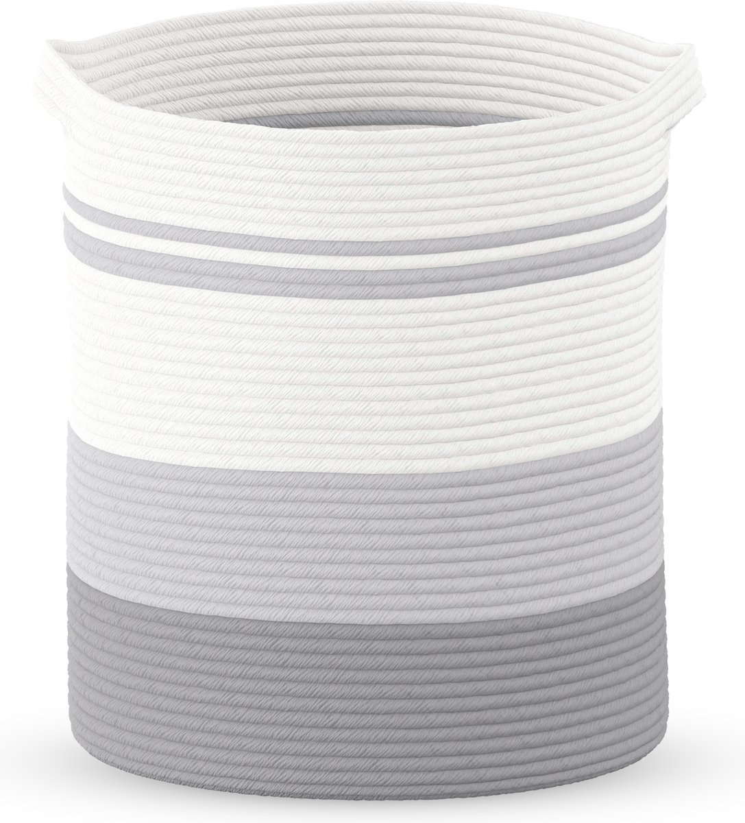 Goedkoopste Organess wasmand - Wassorteerder - Opvouwbaar - 80L - Katoen - Wit & Grijs